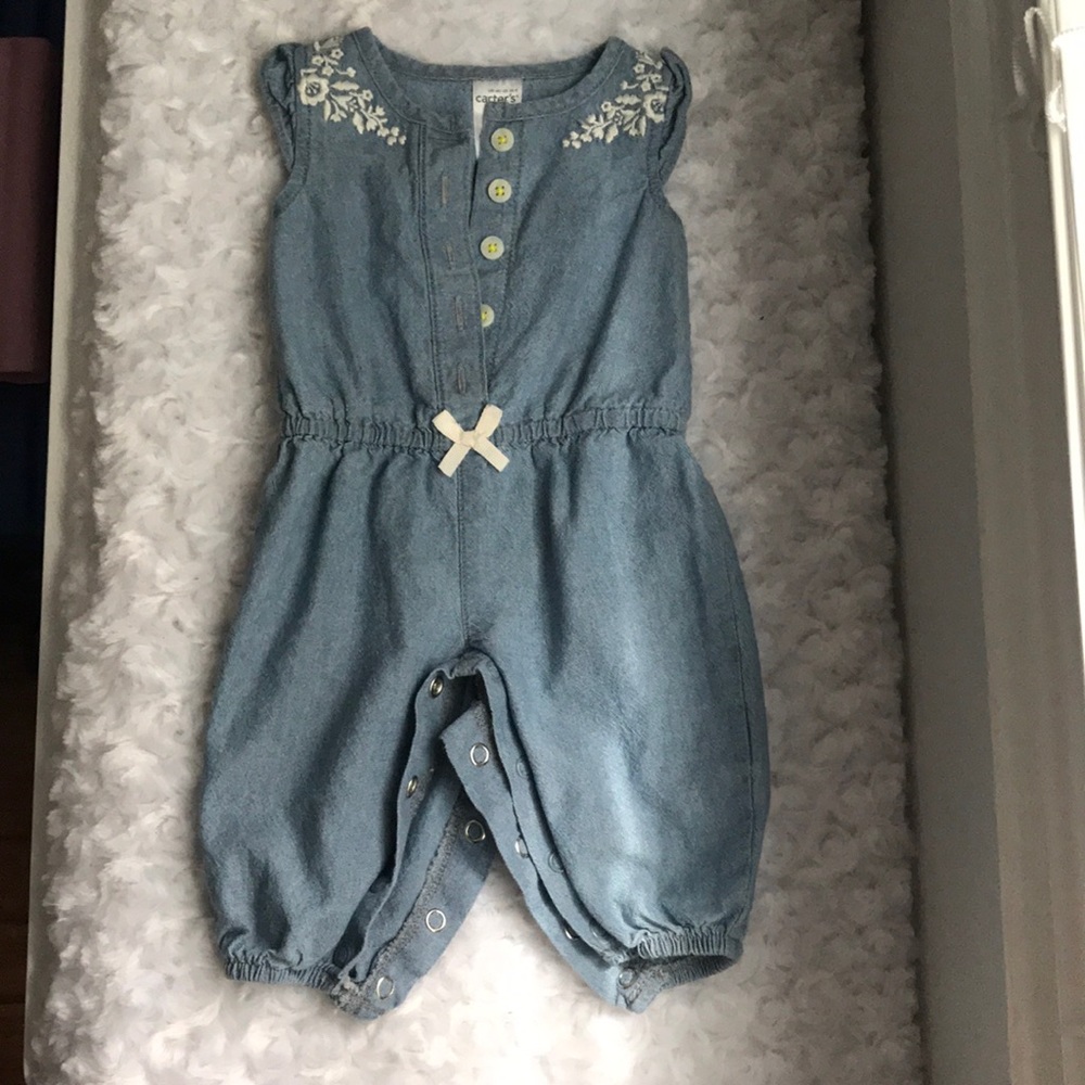 Newborn jean romper